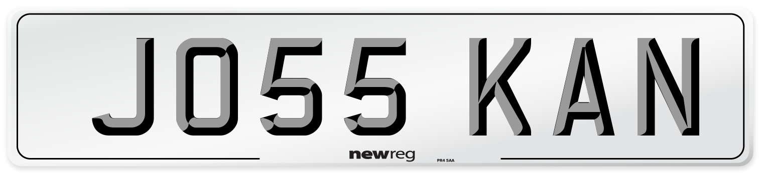 JO55 KAN Number Plate from New Reg